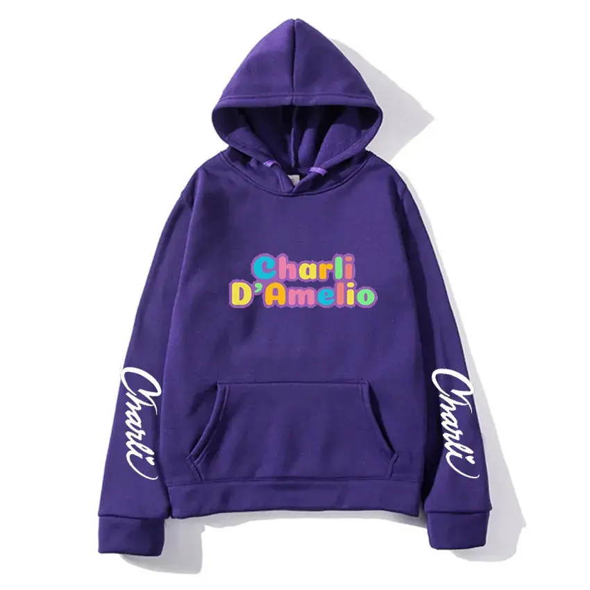 Orange Charli D'Amelio Unisex Hooded Sweatshirt - Image 11