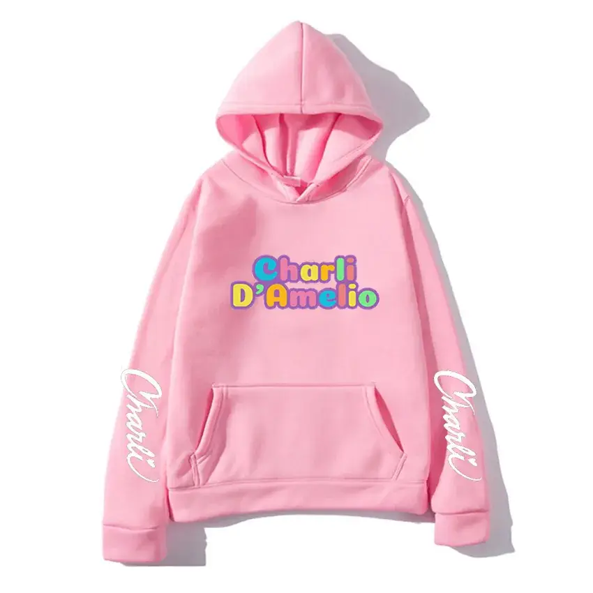 Orange Charli D'Amelio Unisex Hooded Sweatshirt - Image 13