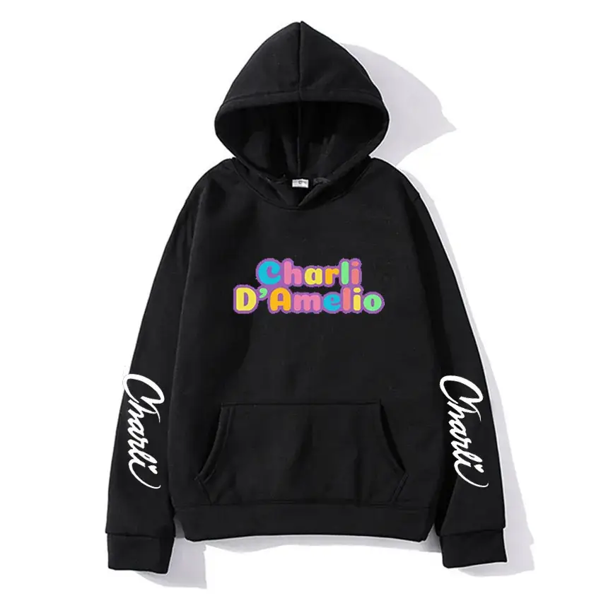 Orange Charli D'Amelio Unisex Hooded Sweatshirt - Image 5