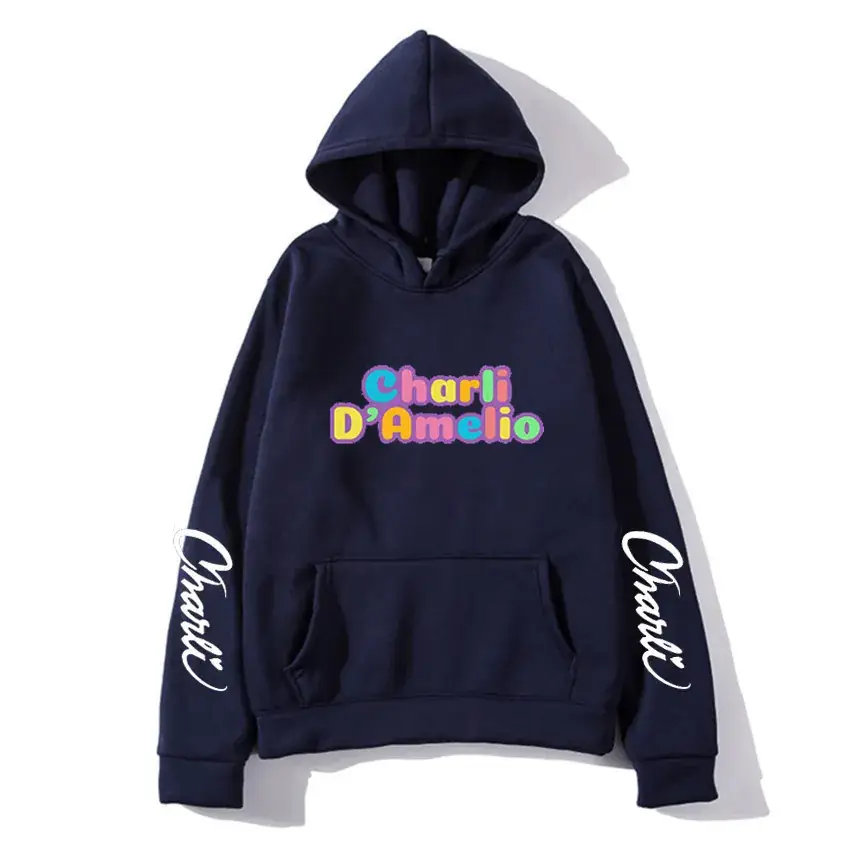Orange Charli D'Amelio Unisex Hooded Sweatshirt - Image 6