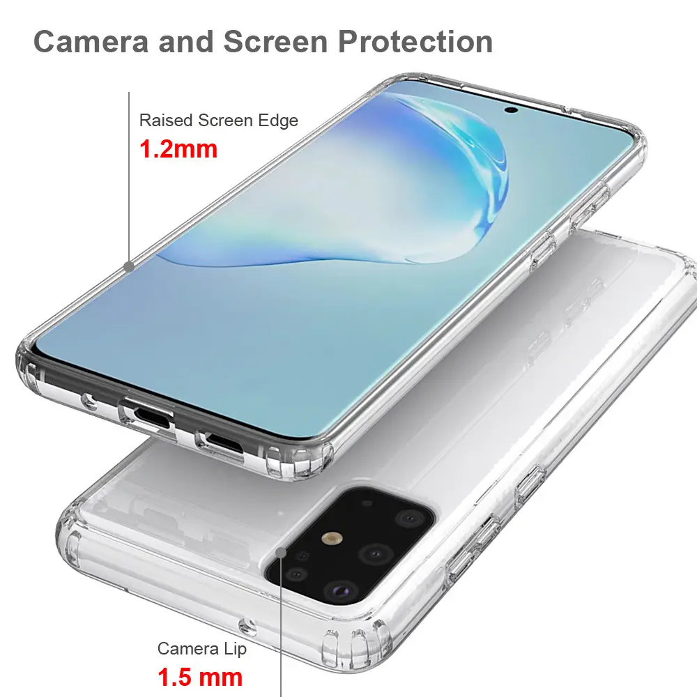 Transparent Phone Case for Samsung S24 S23 S21 S20 FE S22 Ultra 2-in-1 Drop Resistant