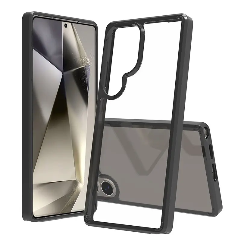 Transparent Phone Case for Samsung S24 S23 S21 S20 FE S22 Ultra 2-in-1 Drop Resistant