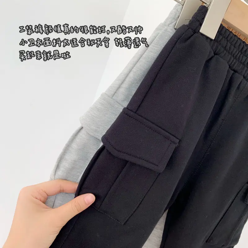 Kids Cargo Pants Boys Pure Cotton Western Style - Image 2