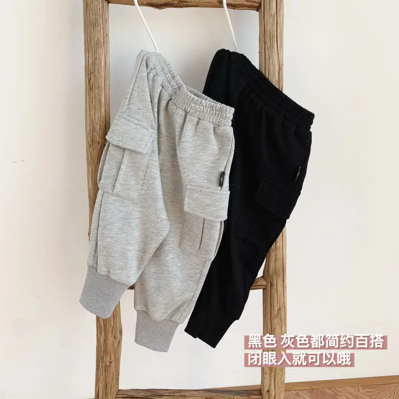 Kids Cargo Pants Boys Pure Cotton Western Style - Image 3