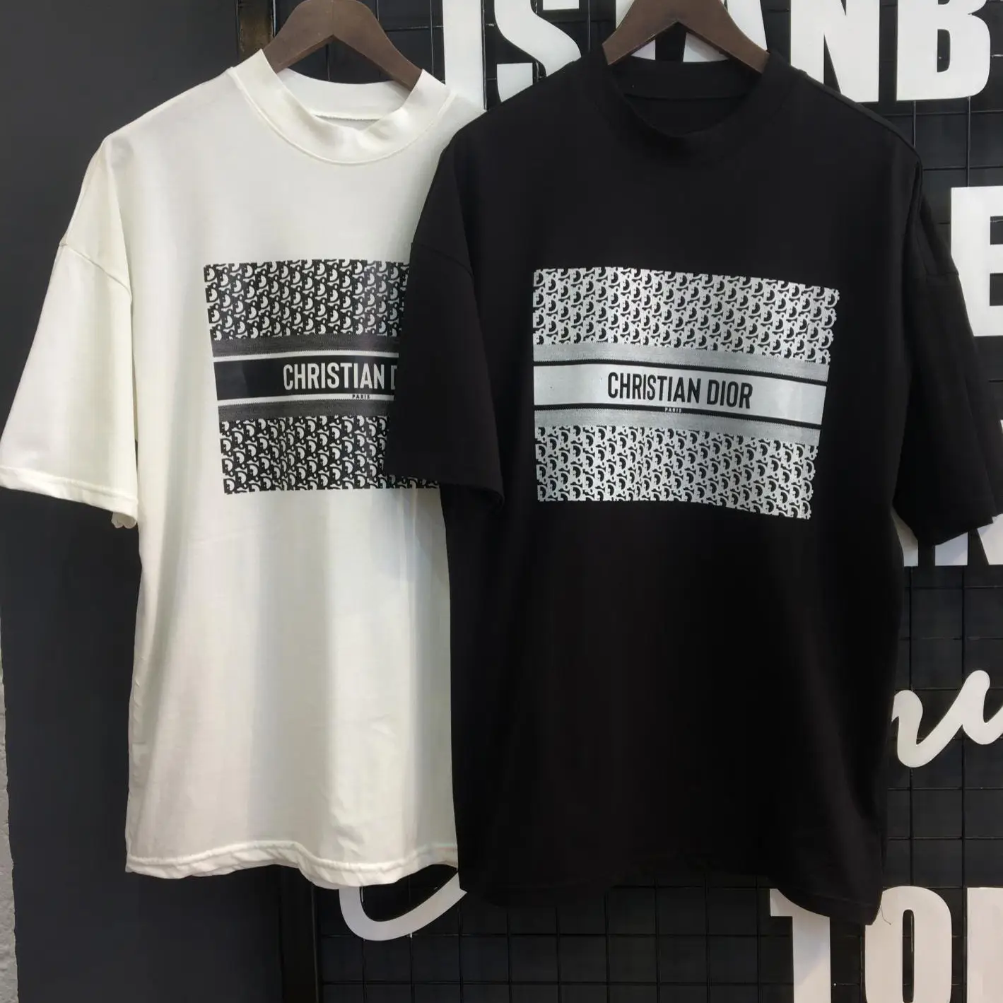 Women Christian Dior T-Shirt White Black 2025 Sale