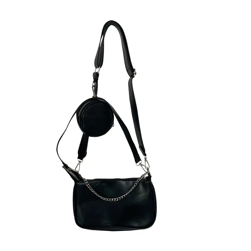2025 Women's Black Crossbody Bag with Chain Strap - Image 6