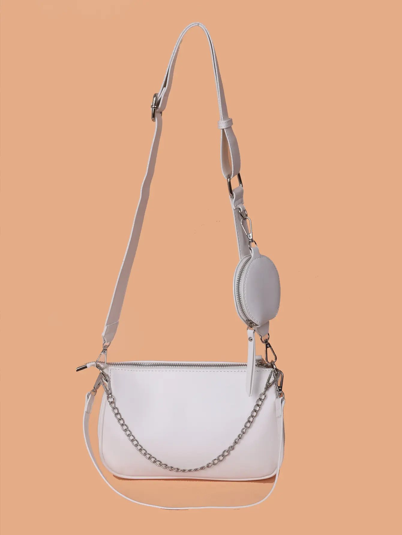 2025 Women's Black Crossbody Bag with Chain Strap - Image 2