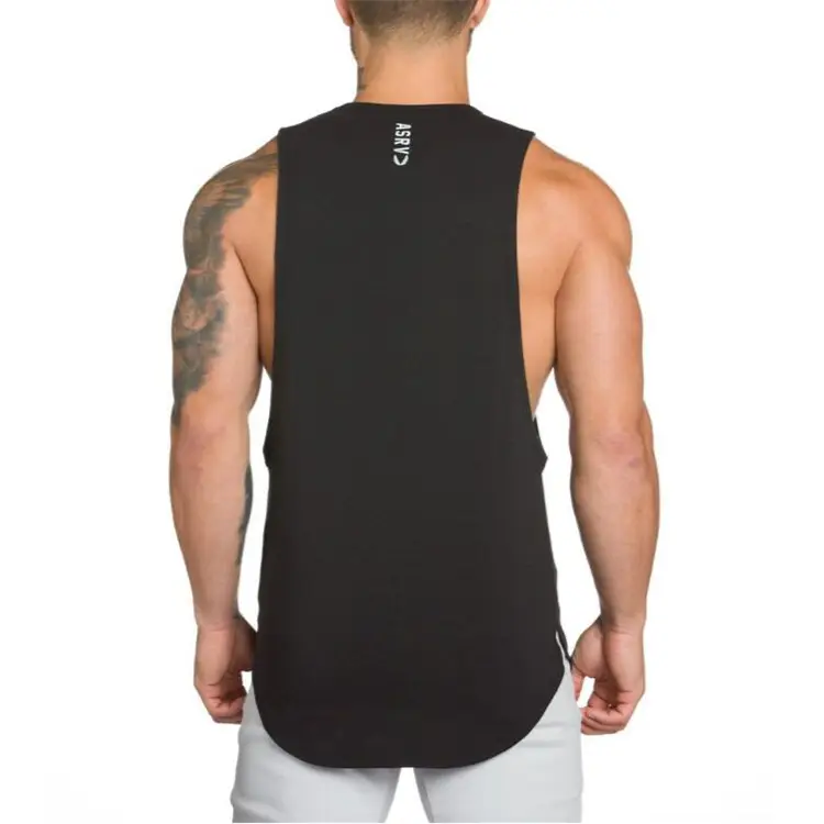 Men Sleeveless Cotton Vest Olive Green Back Waist - Image 7