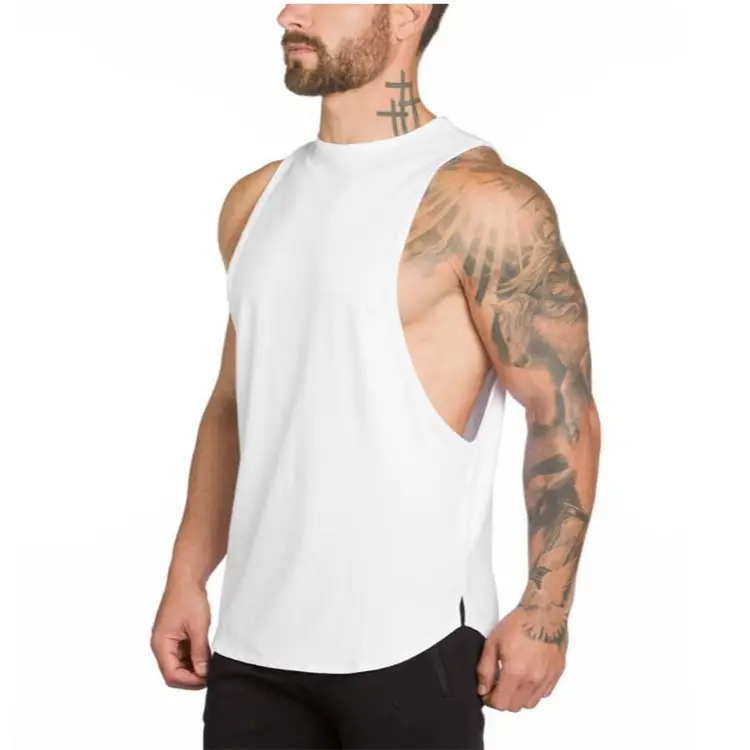 Men Sleeveless Cotton Vest Olive Green Back Waist - Image 8