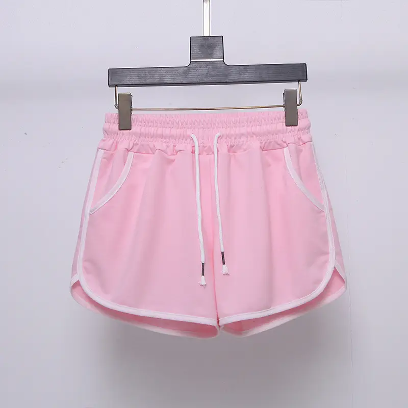 Women's Plus Size Drawstring Sports Shorts Grey White — feature 13