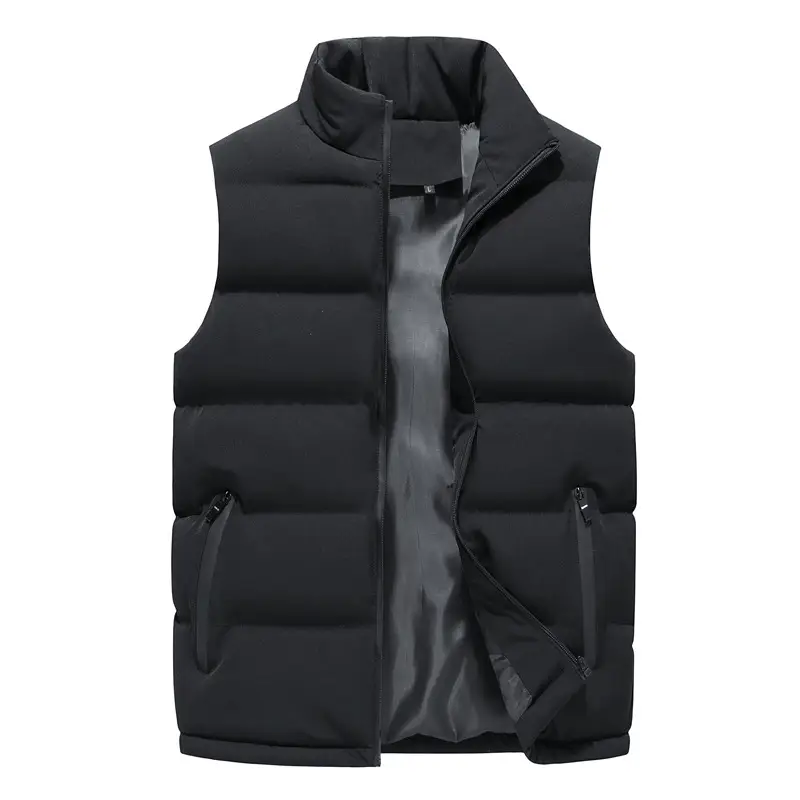 Men's Navy Blue Waistcoat Vest Thick Warm Cotton