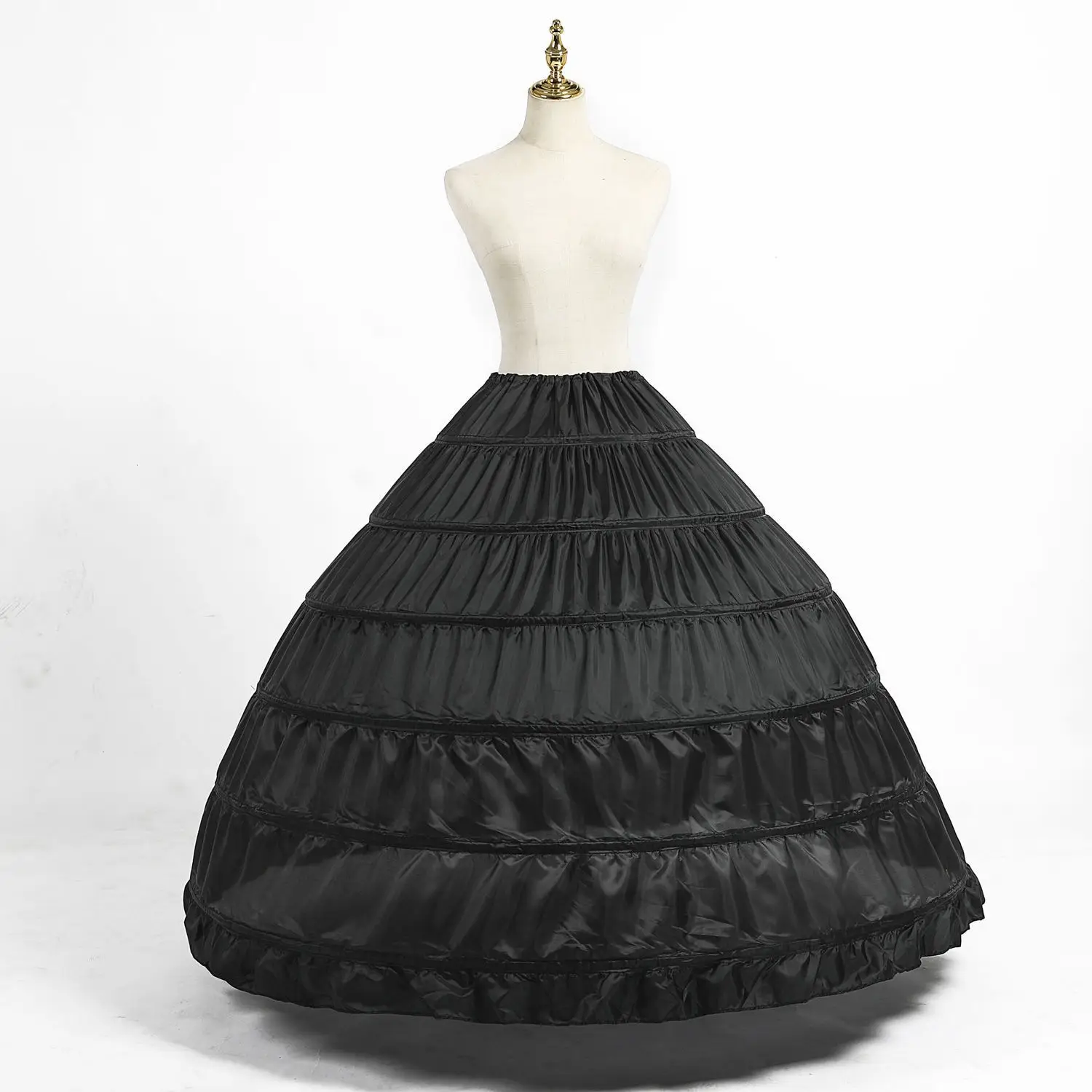 Black Tiered Ball Skirt for Plus Size Wedding Dress - Image 2