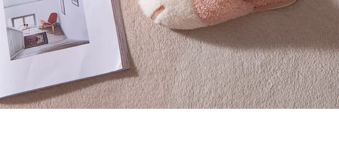 New Cotton Slippers for Women Home Cartoon Cute Cat Claw Plush Shoes for Couple Warm Indoor Soft Slippers for Men — feature 25