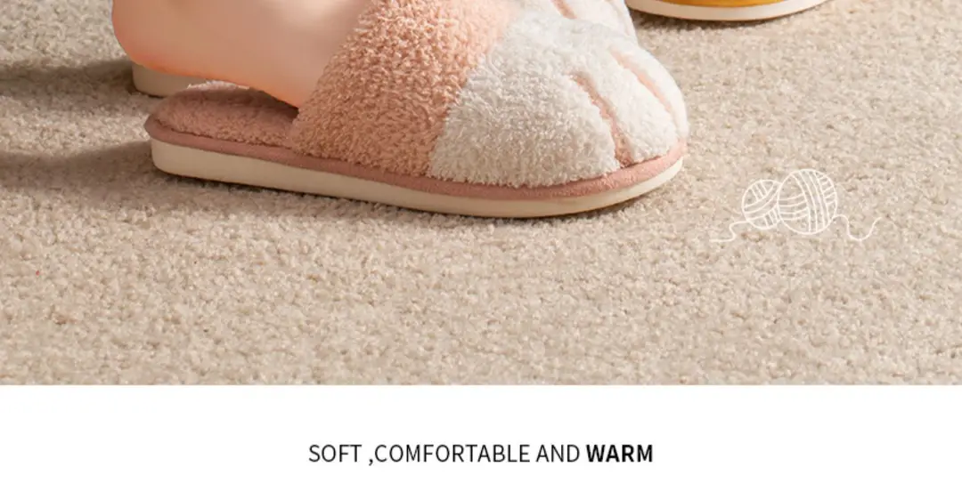 New Cotton Slippers for Women Home Cartoon Cute Cat Claw Plush Shoes for Couple Warm Indoor Soft Slippers for Men — feature 5