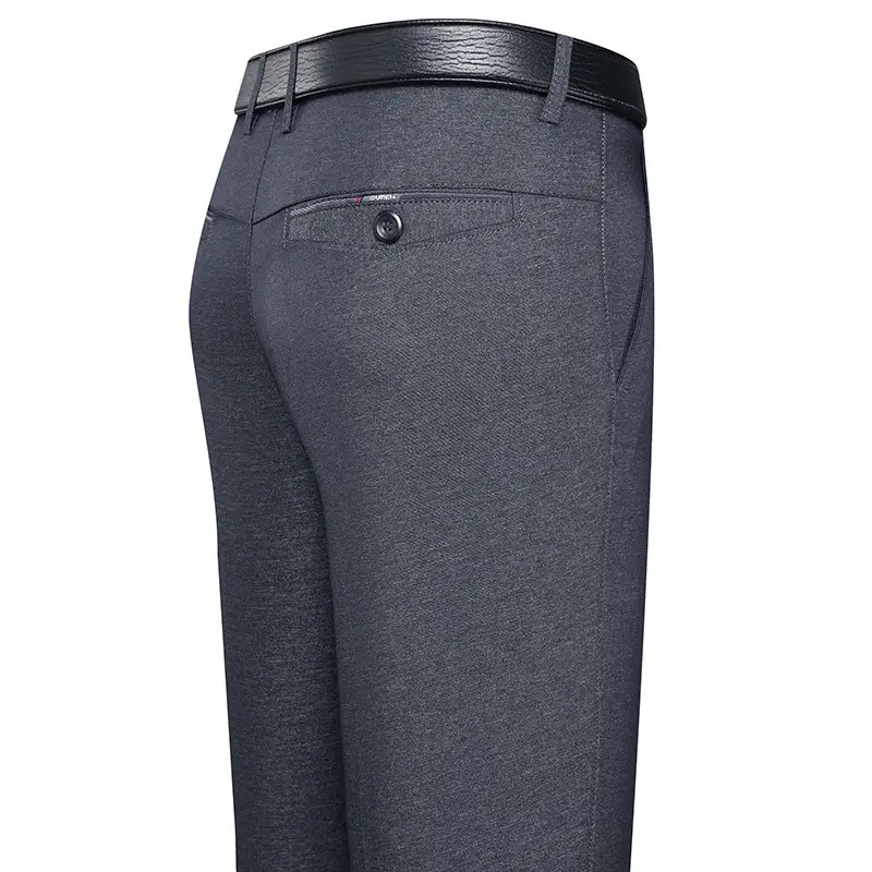 2021 Men's Black High Waist Business Casual Pants Medium Old - Image 10