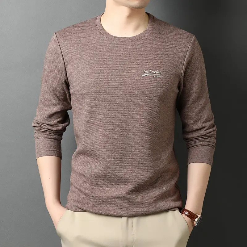 Men's Blue Long Sleeve T-Shirt with Logo - Image 5