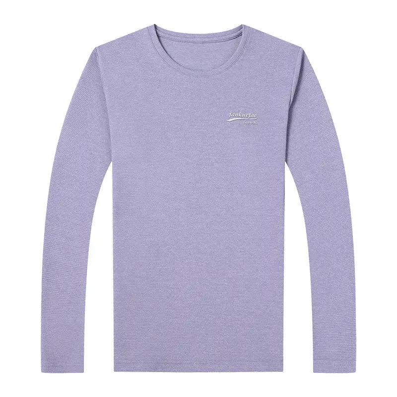 Men's Blue Long Sleeve T-Shirt with Logo - Image 9