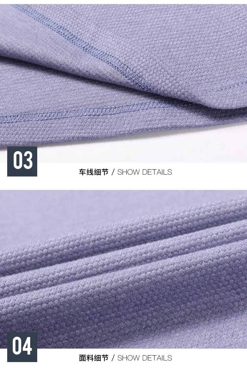 Men's Blue Long Sleeve T-Shirt with Logo — feature 17