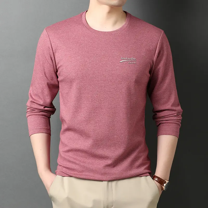 Men's Blue Long Sleeve T-Shirt with Logo - Image 7