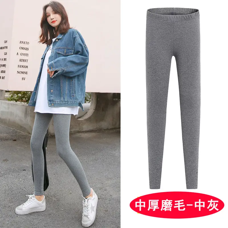 Women Black Thick Wool Leggings Winter Plus Size - Image 5