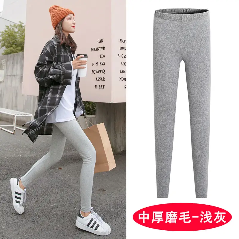 Women Black Thick Wool Leggings Winter Plus Size - Image 6