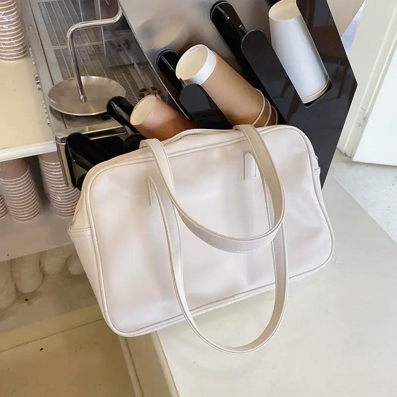 Women's 2025 College Style Shoulder Bag Large Capacity Beige — feature 15