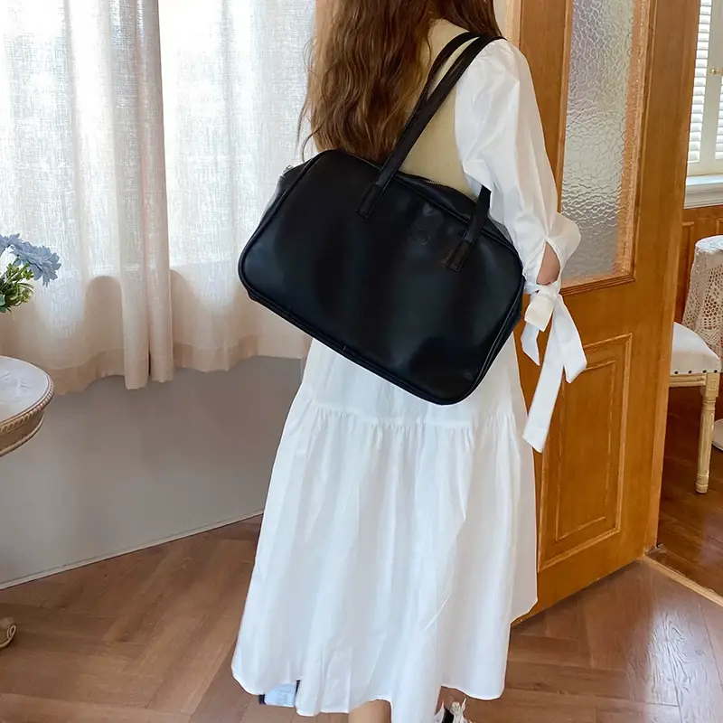 Women's 2025 College Style Shoulder Bag Large Capacity Beige — feature 19