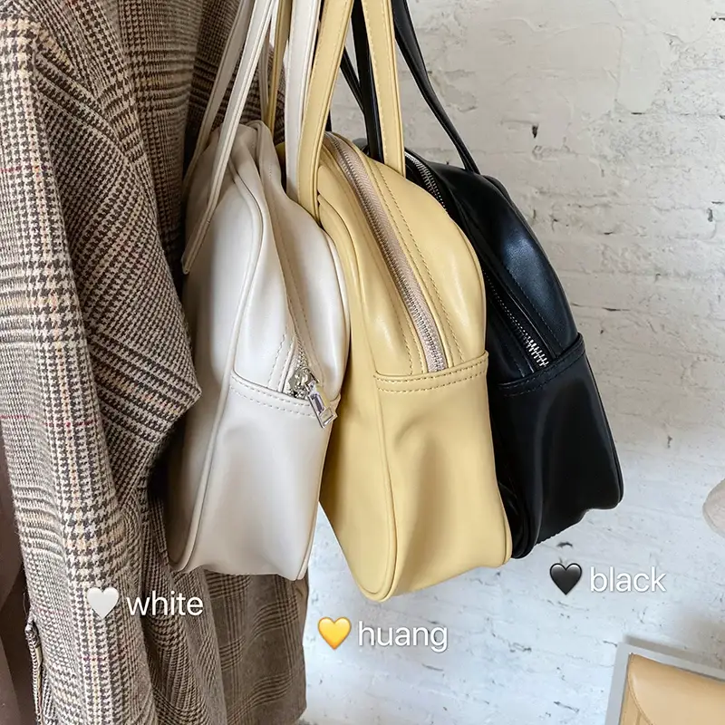 Women's 2025 College Style Shoulder Bag Large Capacity Beige — feature 21