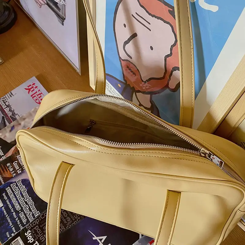 Women's 2025 College Style Shoulder Bag Large Capacity Beige — feature 8