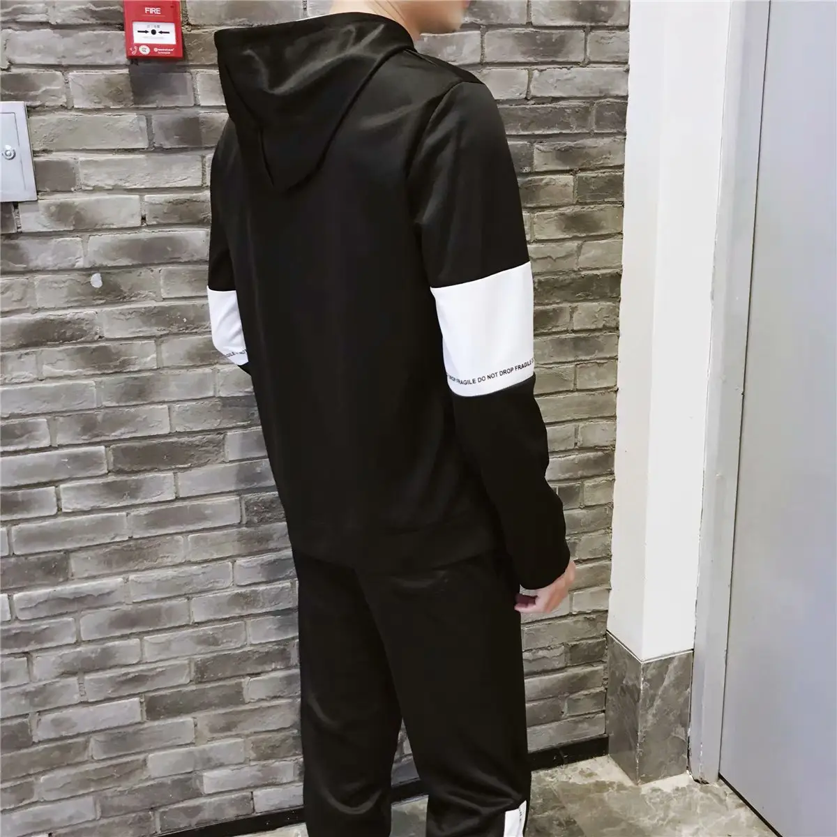 Men 2-Piece Black Korean Style Sweater Suit - Image 9