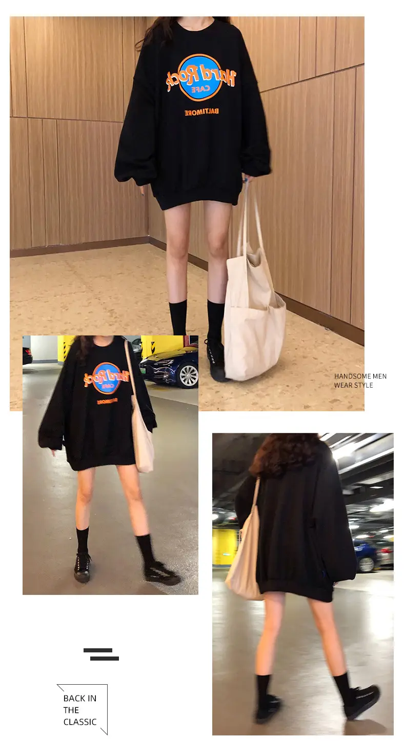 Women 2025 Sweatshirt Set Red Cream Loose Fit Harajuku Style — feature 14