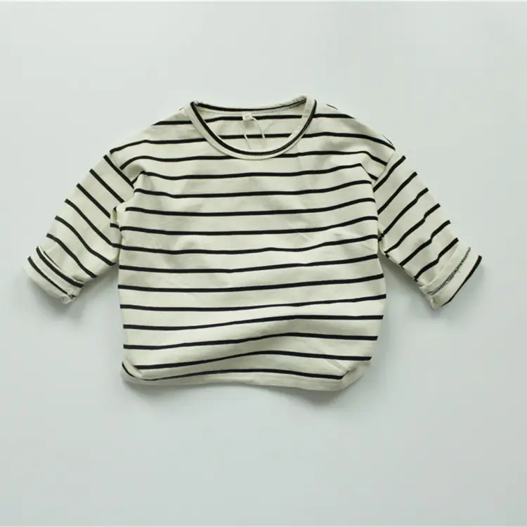 New Spring Base Layer Shirt for Boys Striped Cotton Top — feature 4