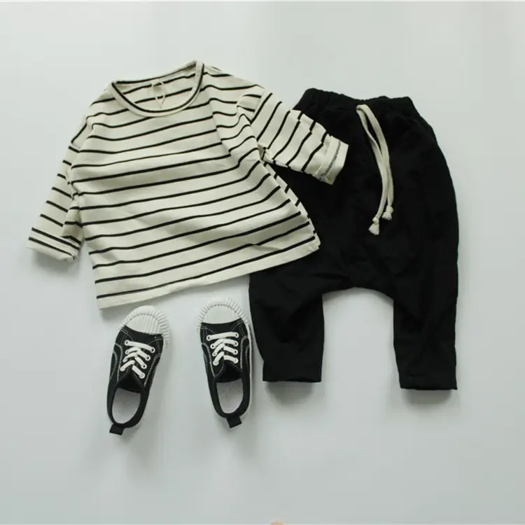 New Spring Base Layer Shirt for Boys Striped Cotton Top — feature 5