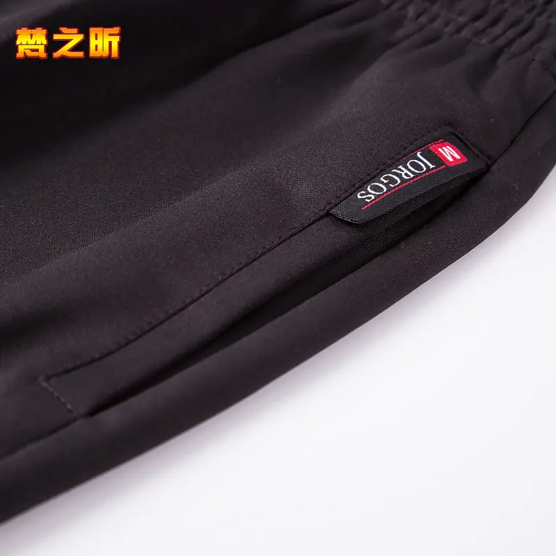 Black Four-Sided Elastic Women's Pants Large - Image 4
