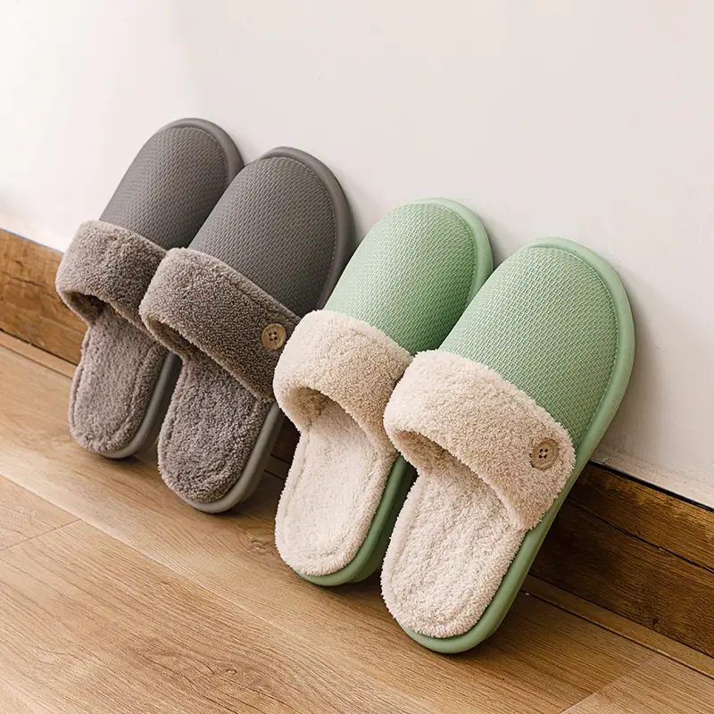 New Autumn and Winter Cotton Slippers Women's Coral Fleece Warm Waterproof Non-slip Detachable Interior Interior Home Shoes - Image 6