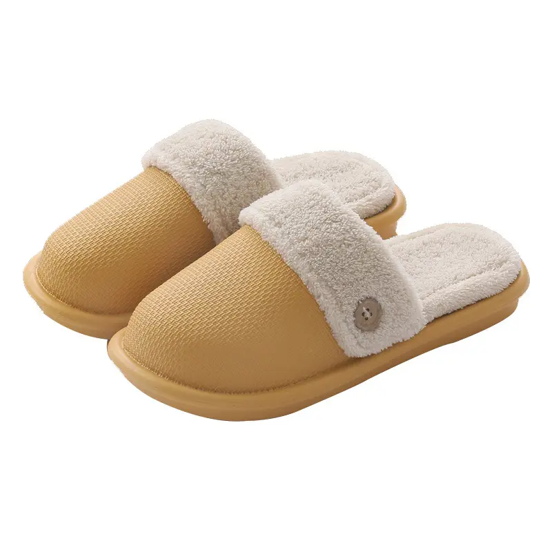 New Autumn and Winter Cotton Slippers Women's Coral Fleece Warm Waterproof Non-slip Detachable Interior Interior Home Shoes - Image 8
