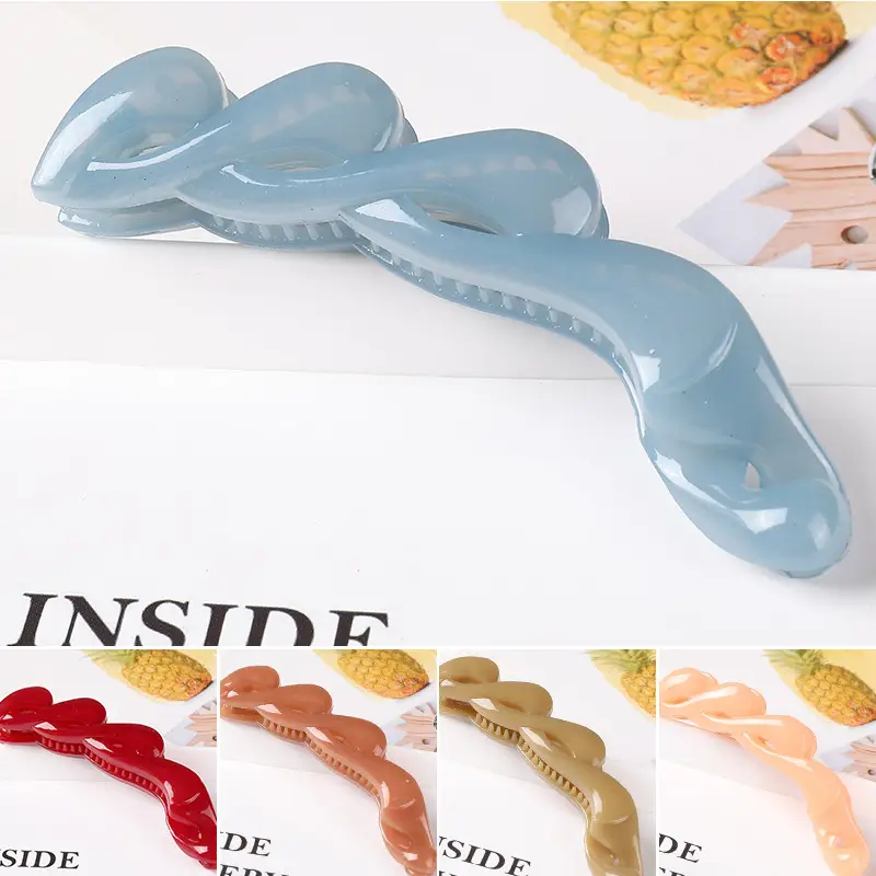 Japanese & Korean Hot-selling Large Ponytail Clip Back Head Top Clip Hollow Long Twisted Claw Clip Elegant Grab Clip All-match Hair Accessories - Image 7