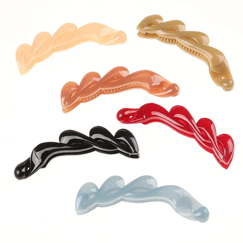Japanese & Korean Hot-selling Large Ponytail Clip Back Head Top Clip Hollow Long Twisted Claw Clip Elegant Grab Clip All-match Hair Accessories - Image 9