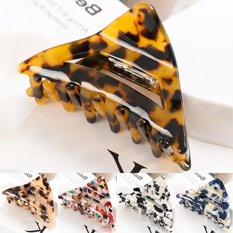 Japanese & Korean Hot-selling Large Ponytail Clip Back Head Top Clip Hollow Long Twisted Claw Clip Elegant Grab Clip All-match Hair Accessories — feature 14