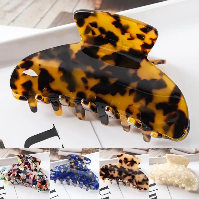 Japanese & Korean Hot-selling Large Ponytail Clip Back Head Top Clip Hollow Long Twisted Claw Clip Elegant Grab Clip All-match Hair Accessories — feature 15