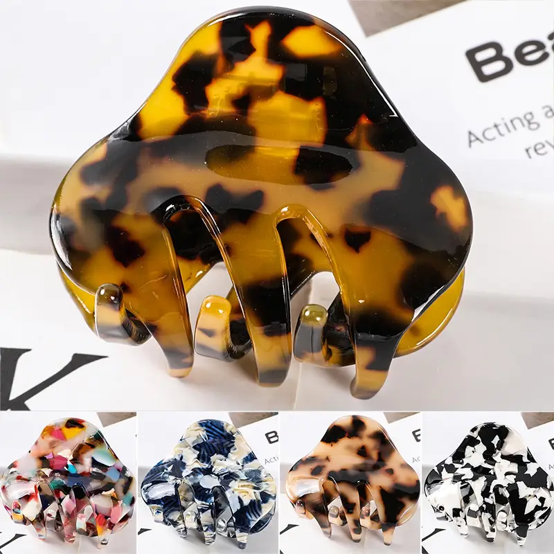 Japanese & Korean Hot-selling Large Ponytail Clip Back Head Top Clip Hollow Long Twisted Claw Clip Elegant Grab Clip All-match Hair Accessories — feature 17