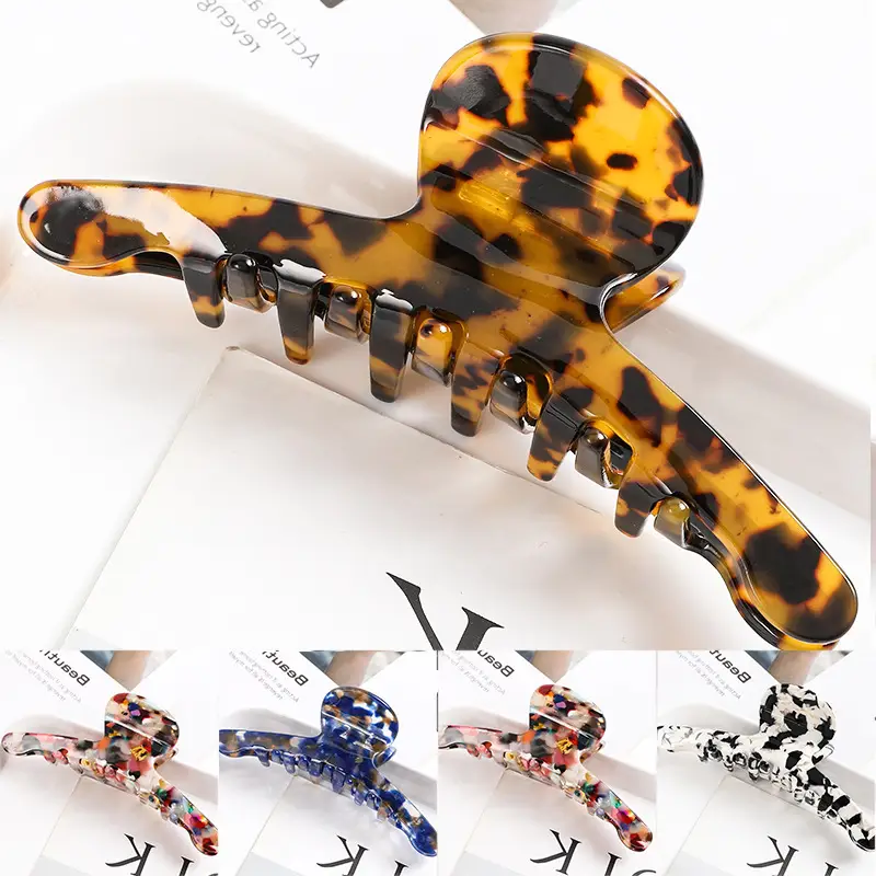 Japanese & Korean Hot-selling Large Ponytail Clip Back Head Top Clip Hollow Long Twisted Claw Clip Elegant Grab Clip All-match Hair Accessories — feature 18