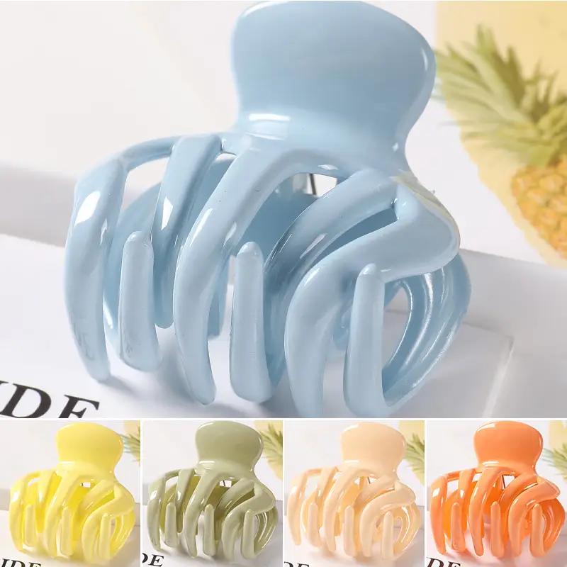 Japanese & Korean Hot-selling Large Ponytail Clip Back Head Top Clip Hollow Long Twisted Claw Clip Elegant Grab Clip All-match Hair Accessories — feature 32