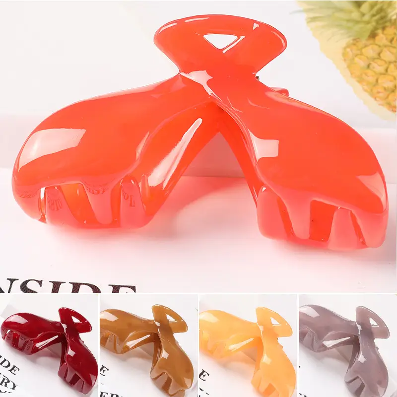 Japanese & Korean Hot-selling Large Ponytail Clip Back Head Top Clip Hollow Long Twisted Claw Clip Elegant Grab Clip All-match Hair Accessories — feature 39