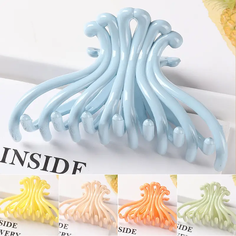 Japanese & Korean Hot-selling Large Ponytail Clip Back Head Top Clip Hollow Long Twisted Claw Clip Elegant Grab Clip All-match Hair Accessories — feature 44