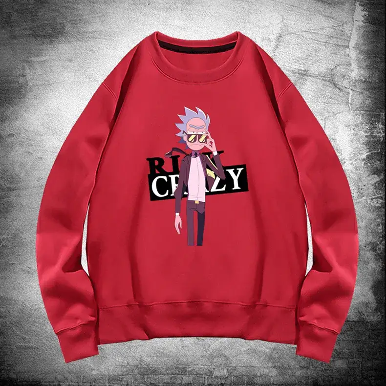 Rick Morty Cartoon Crewneck Sweater Yellow