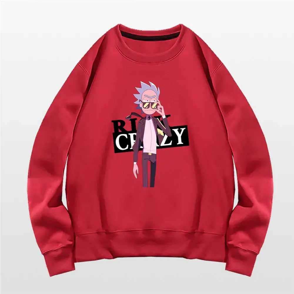 Rick Morty Cartoon Crewneck Sweater Yellow