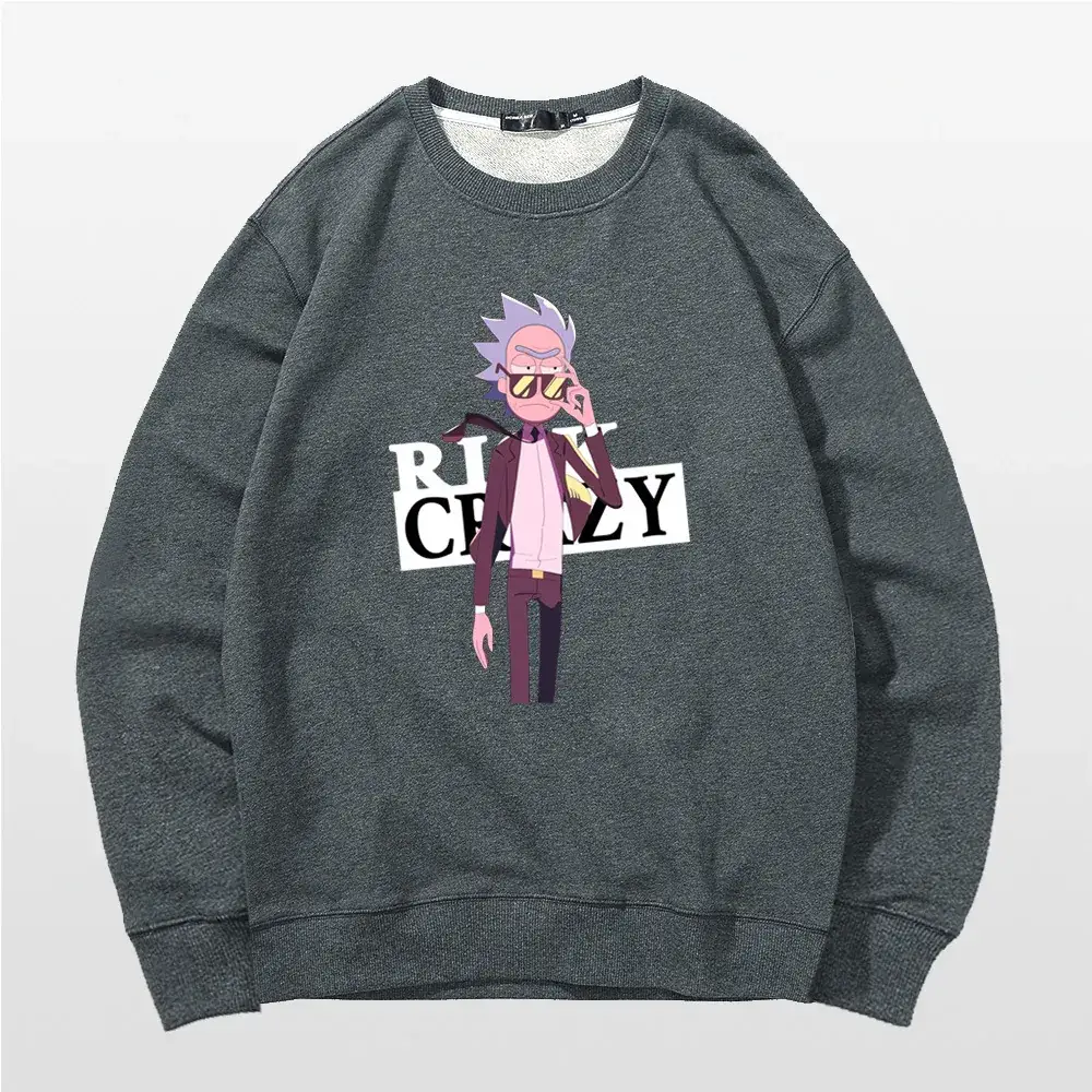 Rick Morty Cartoon Crewneck Sweater Yellow