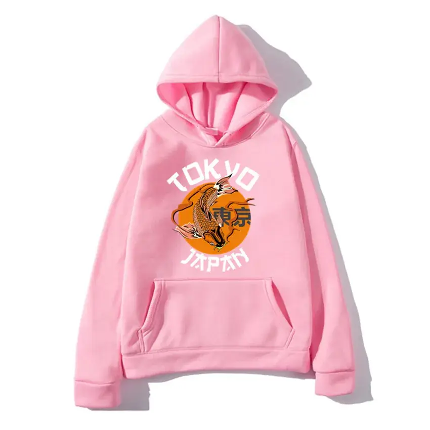 Tokyo Jigro Printed Orange Hoodie for Men - Image 17