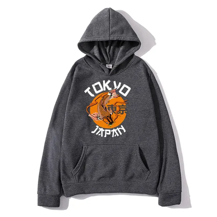 Tokyo Jigro Printed Orange Hoodie for Men - Image 10